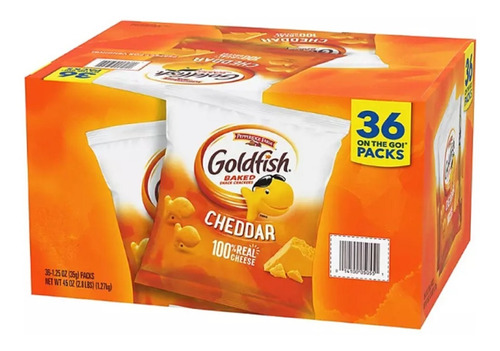 Pack 36 Galletas Cheddar Crackers Goldfish Importado