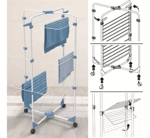 Tender Reforzado Tendedero Torre Vertical Pie Gimi Italiano
