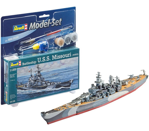 Kit Revell Navio Model Set Battleship U.s.s. Missouri (wwii)