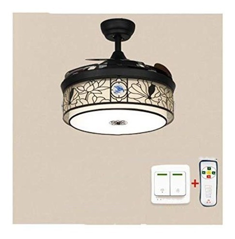 Ventiladores Invisibles Que Se Iluminan Para Dormitorio//Sala De Estar//estudio /área De Aplicaci/ón 5-8 Metros Cuadrados Ventilador De Techo Peque/ño Con Luz L/ámpara De L/ámpara De Techo De 36 Vatios