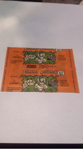 Envelope Figurinhas Lacrado Filhotes Fofinhos 2 Frete 10,0