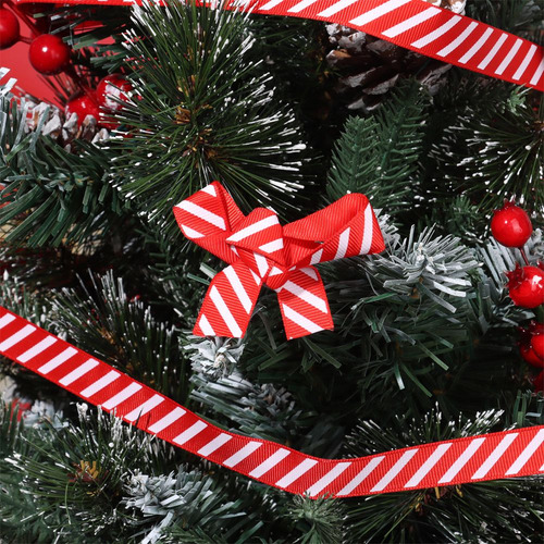 Caramelos De Cinta A Rayas Navideñas Para Decoración De Árbo