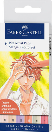 Faber-castell Pitt Artist Pen Manga Kaoiro Cartera Dibujo E