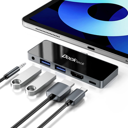 Adaptador De Concentrador Usb C Para iPad Pro, Dockteck 5 En