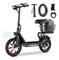 Comprar Scooter Electrico 500w 45km 48v 13ah Con Asiento Color Negro 32km\u002Fm Funjn M5 Elite