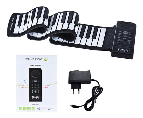 Piano Midi Electrónico Enrollable Portátil 61 Teclas