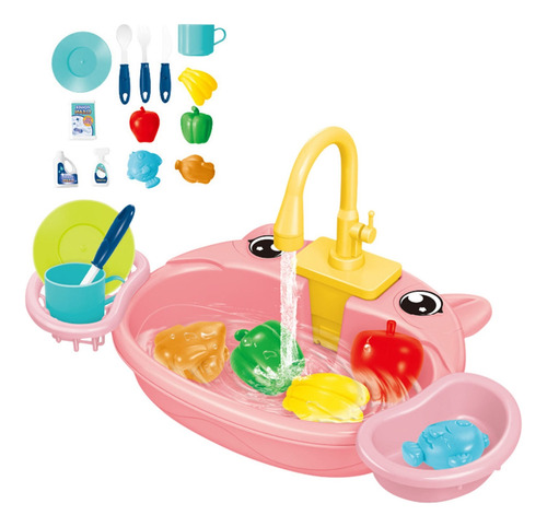 Mesa Para Lavar Platos Simulada Para Niños Con Agua Circulan