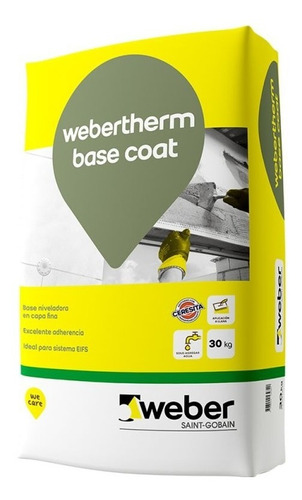 Webertherm Base Coat Revoque Mortero Adhesivo 30kg