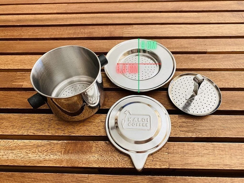 Imagen 3 de 8 de Cafetera Vietnamita Filtro Por Goteo Camping Portátil