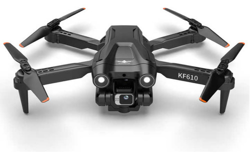 Drone Kf610 Sensor Obstaculos 2 Baterías + Maletín Color Negro