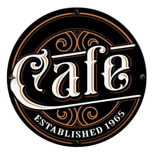 #370 - Cuadro Decorativo Vintage / Café Cartel No Chapa 