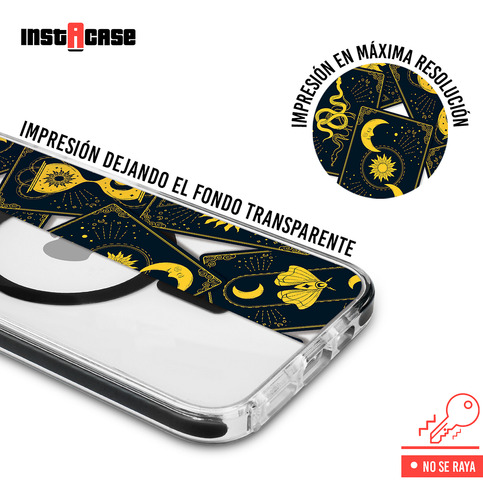 Funda Para iPhone Magsafe Cartas Tarot Con Inicial