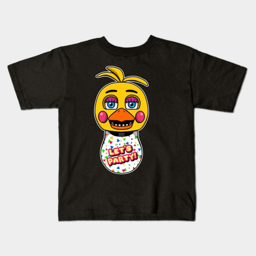 Remera Negra Blanca Bichos Niño Five Nights At Freddy's A 20