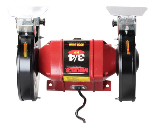 Esmeril De Banco 3/4 Hp Mikel's Con Micas Protectoras