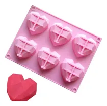 Comprar Moldes De Silicona Corazones Diamantes Para Jabones 