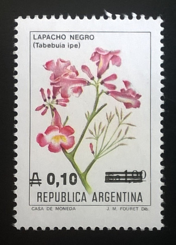 Argentina Flora, Sello Gj 2215 Flor 0,10 A 1986 Mint L11686