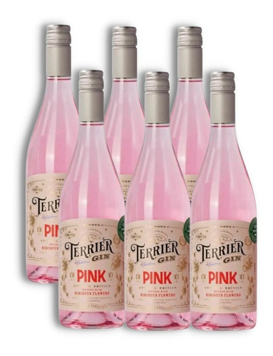 Terrier Pink Gin London Dry Caja X6u 750ml Special Edition