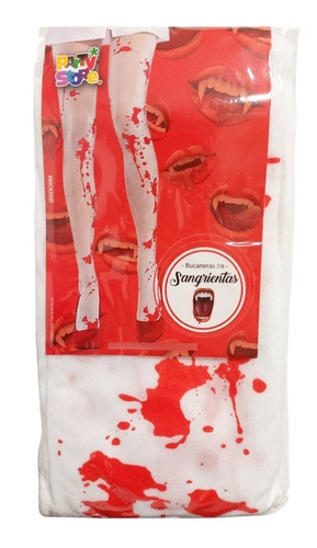 Imagen 2 de 3 de Medias 7/8 Sangrientas Heridas Disfraz Halloween Cotillon