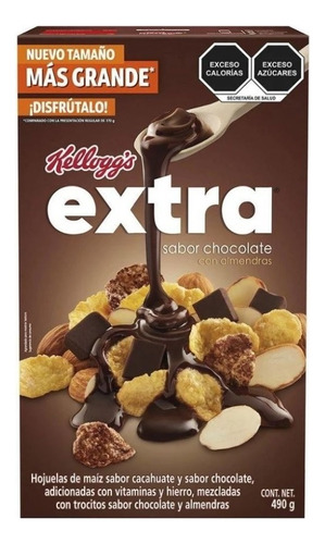 Cereal Kellogg´s Extra Sabor Chocolate Con Almendras 490g