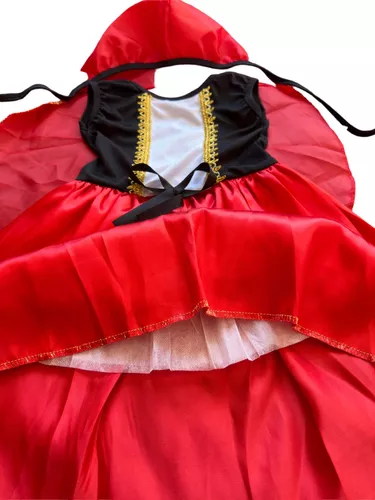 Vestido Fantasia Infantil Menina Chapeuzinho Vermelho - Bem Vestir