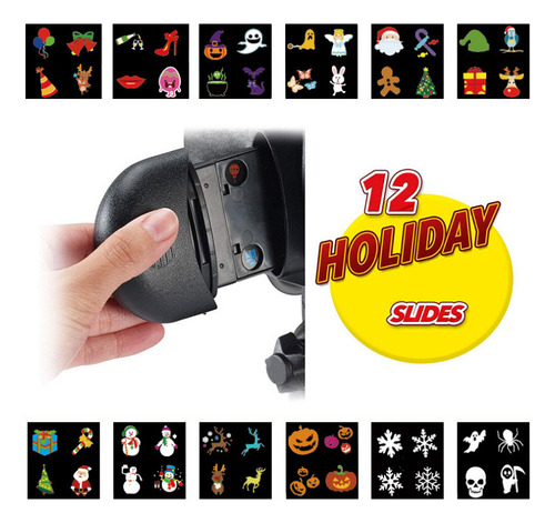 Proyector Led Navideño De Copos De Nieve Para Decoración Ext