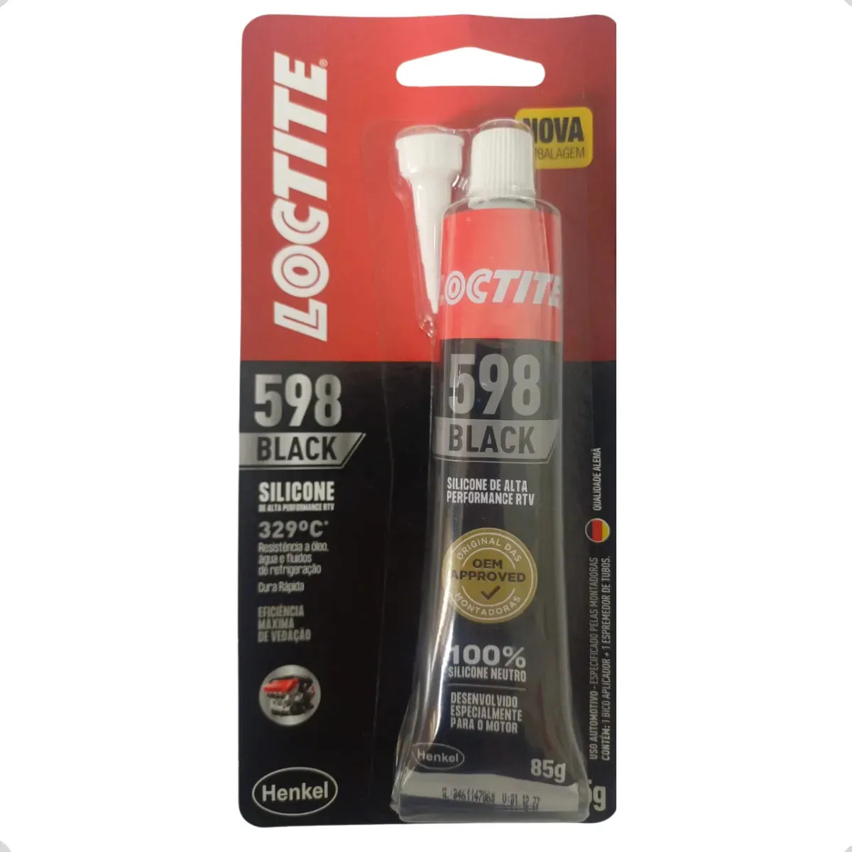 Cola Silicone Vedante Junta Motor Loctite Black 598 85g
