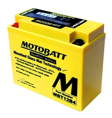 Bateria Motobatt Quadflex 12v 11 Ah Mbt12b4 Yt12b-bs Yt12b-4