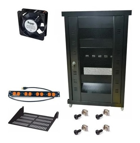 Imagen 2 de 6 de Rack Gabinete De Piso 24 Ru (120x60x60 )+ Accesorios