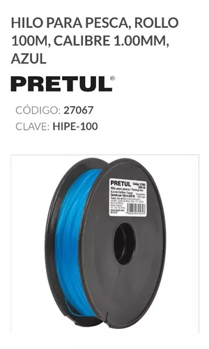 Carrretes con 100 m de hilo para pesca azules, Pretul, Hilos Para