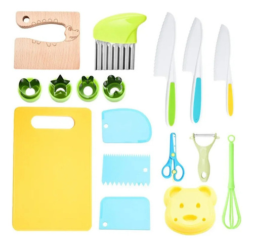 F Juego Cuchillos Cocina Seguros For Niños Montessori,