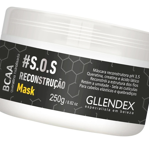 Gllendex Bcaa Queratina Mascara Reconstruccion Pelo 250gr