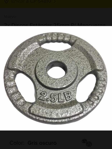 Set 4 Discos Estándar Para Mancuerna / Barra Ajustable 2.5lb