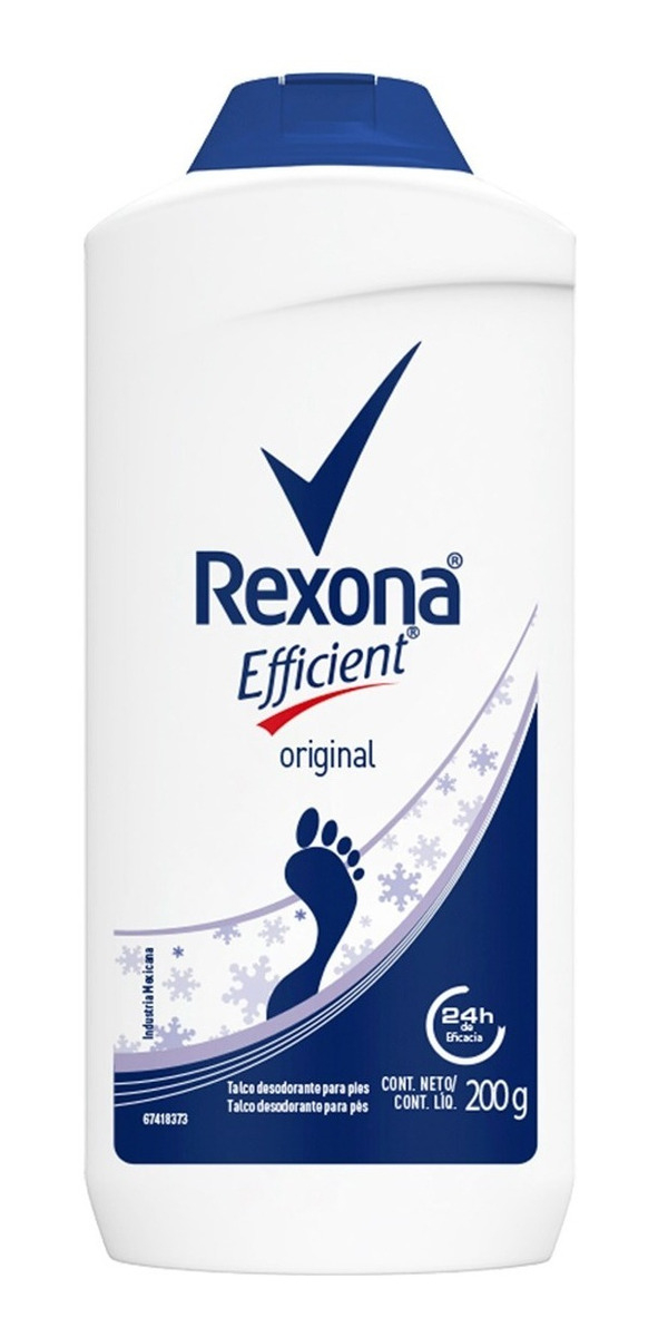 Talco desodorante Rexona para pies Efficient Original 24h
