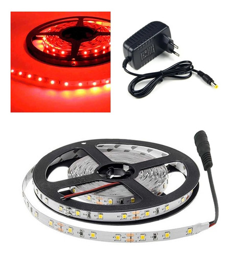 Cinta Led 12v 5m 300 Led + Transformador 12v