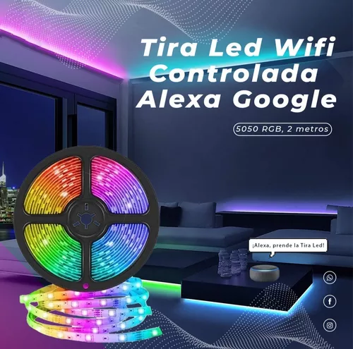 Tira de luces LED Wifi 2M para TV controlada por App Alexa y Asisstant  Google. DOSYU DY-PL06