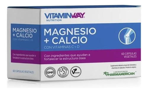 Vitamin Way Magnesio + Calcio Con Vitamina C Y D 60 Cápsulas