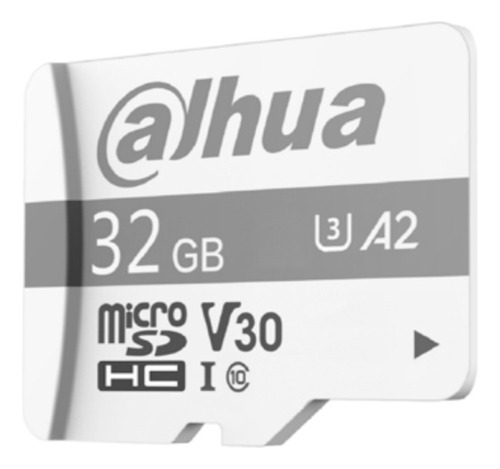 Dahua Memoria Micro Sd  Tfp100 32 Gb Velocidad de Lectura 100 MBs Velocidad de Escritura de hasta 60 MBs Especializada para Videovigilancia Blanco