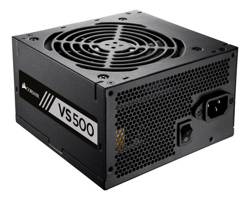 Fonte Corsair Vs500 500 Pfc Ativo Bivolt 80 Plus de 500 W, color blanco