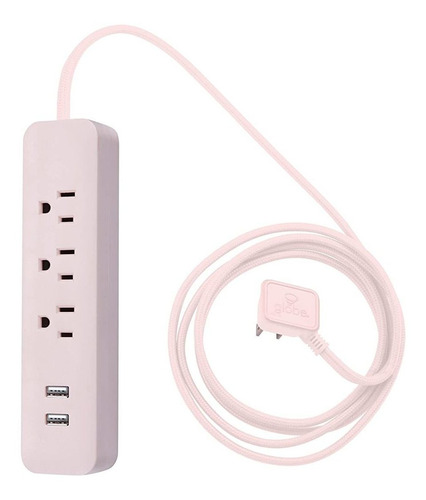 Globe Electric Designer Series 6ft 3-outlet Power Strip, 2x