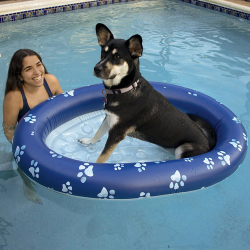Flotador Inflable Para Mascotas Poolcandy Paw, Tamaño Grande