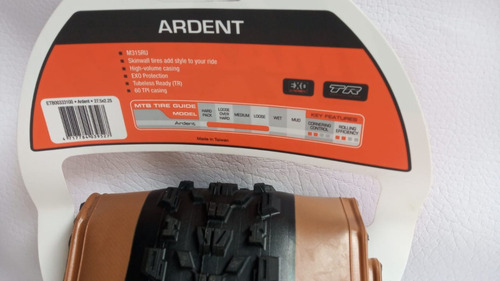 Imagen 6 de 7 de Llanta Mtb Maxxis Ardent 27.5*2.25 Skinwall T R/ Exo / 2c