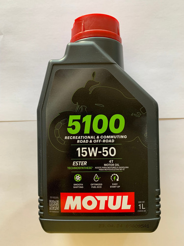 Aceite Motos Motul 4 Tiempos 5100 Technosynthese 15w50