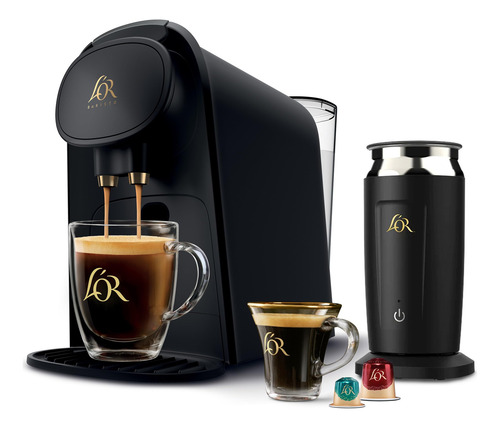 Combo Cafetera Espresso Con Espumador Negro Mate L Or Barist
