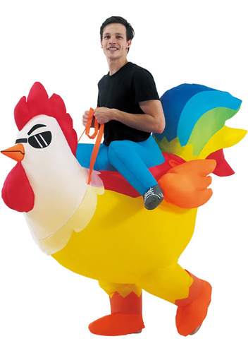 Disfraz Inflable Kooy, Disfraz De Gallo Para Montar En Pollo