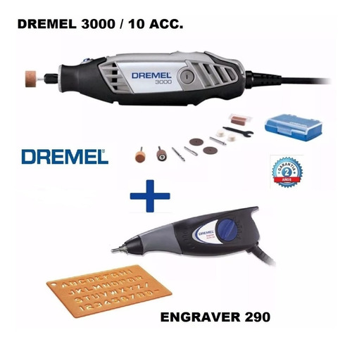 Minitorno Dremel 130w Serie 3000 10 Acc + Lapiz Grabador 290