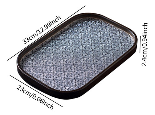 Bandeja De Té Bandeja De Madera Para 33 X 23 X 2,4 Cm