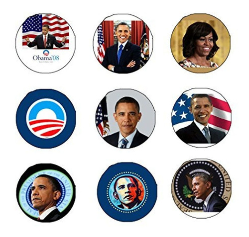 3zlady 9 Pcs Barack Obama 1.25  Pinback Button