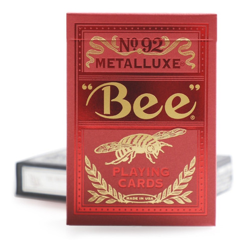 Baraja De Cartas Bee Red Metalluxe