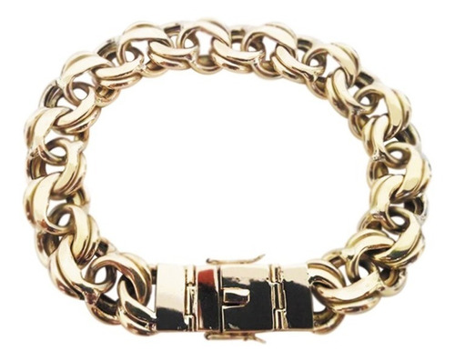 Pulseira Friso Duplo 50 Gramas 15mm Ouro 18k