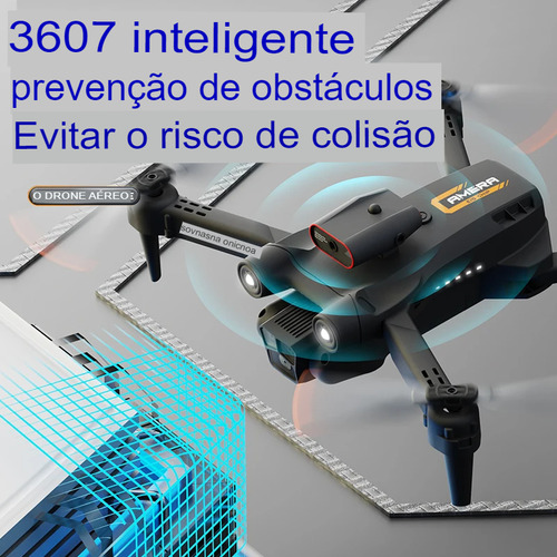 Drone M17 Profissional Com Câmera Hd 8k, Kit 3 Baterias Preto
